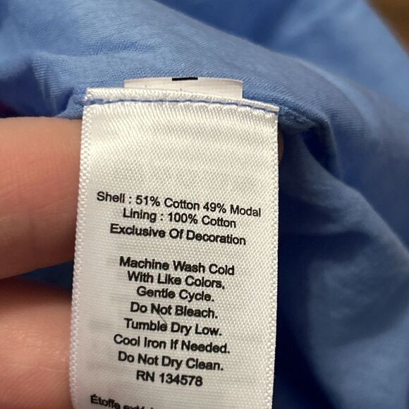 Vineyard Vines Sz M Anegada Block Tiered Ruffled Skirt Bayside Blue Purple NWT - Picture 5 of 7